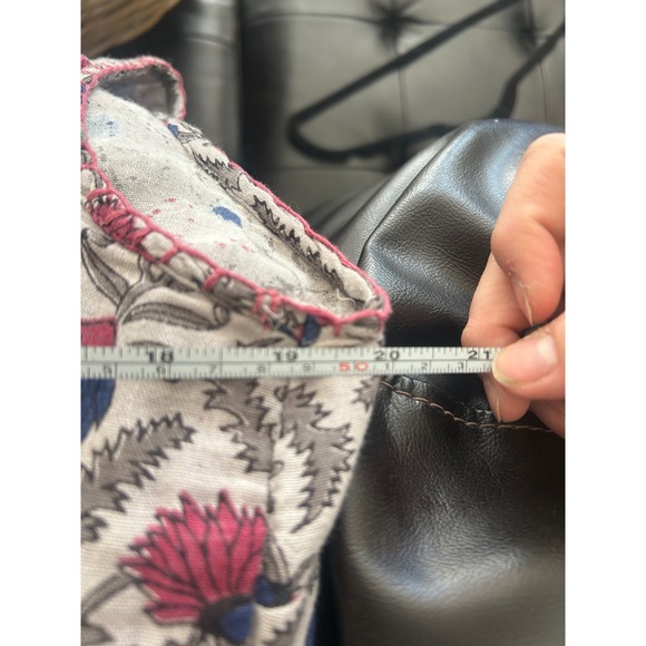 Natural Life Floral Overall Cotton Midi Dress Button Front Waist Cotton M Modest - Picture 7 of 15